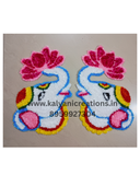 Elephant pair woolen Rangoli