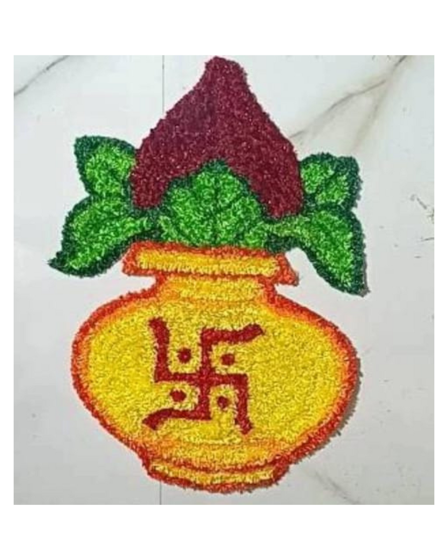 Kalasha woolen rangoli