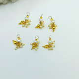 Golden moti hair jhumki