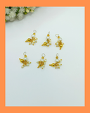 Golden moti hair jhumki
