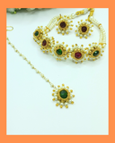 MOTI NECKLACE SET WITH TIKA