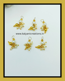Golden moti hair jhumki