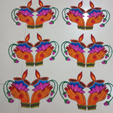Diya Lotus in hand pair