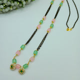Light pink n pista mangalsutra