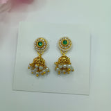 Kundan jhumki green