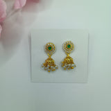 Kundan jhumki green