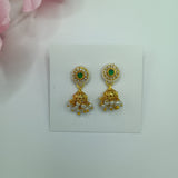 Kundan jhumki green