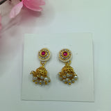 Kundan jhumki red