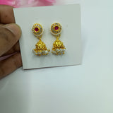 Kundan jhumki red