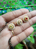 "Changeable Stone Pearl Mangalsutra"