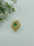 Round Ad kundan nose pin