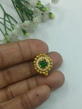 Round Ad kundan nose pin