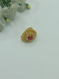 Round Ad kundan nose pin