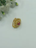 Round Ad kundan nose pin