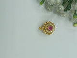 Round Ad kundan nose pin