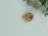 Round Ad kundan nose pin