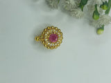Round Ad kundan nose pin