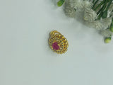 Round Ad kundan nose pin