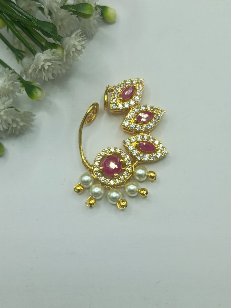 Ad kundan with japanis pearl nath