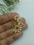 Ad kundan with japanis pearl nath