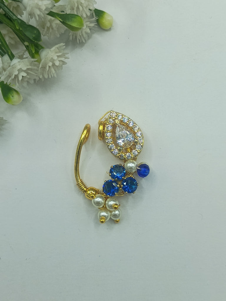 Ad kundan & ad stone with moti Nath