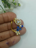 Ad kundan & ad stone with moti Nath