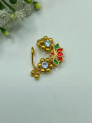 Lotus golden beads Nath