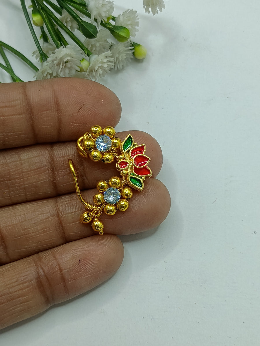 Lotus golden beads Nath