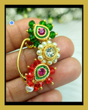 RED AND GREEN KUNDAN NATH